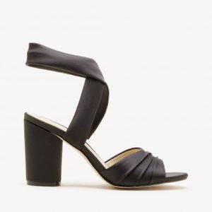 Sole Society Selbie Black Satin Heel